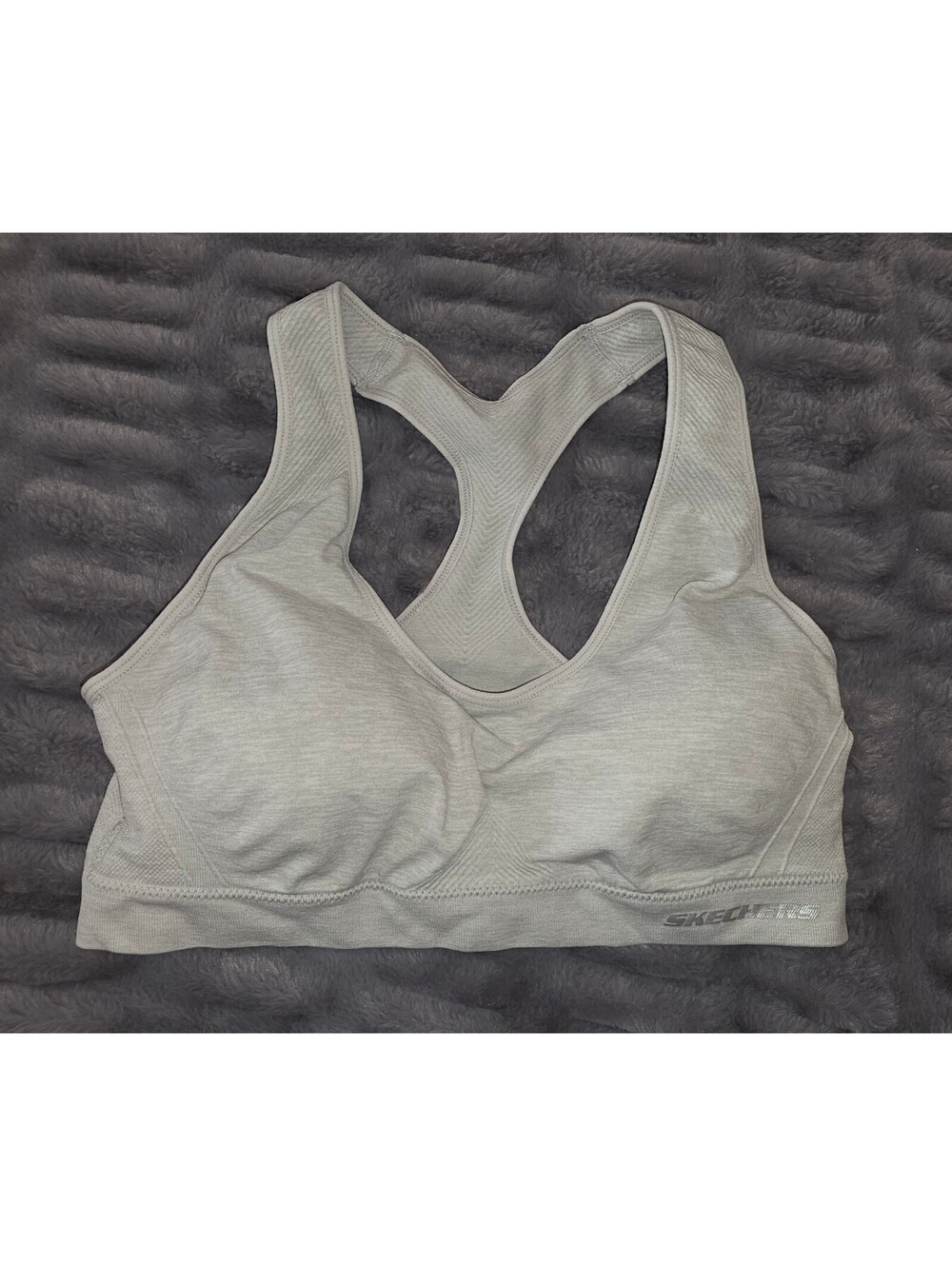 Skechers gray sports bra size XL